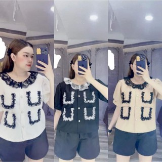Áo kiểu ren 4 túi bigsize 60-90kg