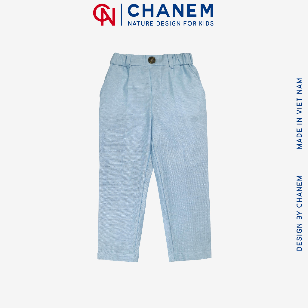 Set áo vest ghile và quần dài cho bé trai Hazy CHANEM diện lễ tết sự kiện chất liệu thô cotton kẻ sọc cao cấp