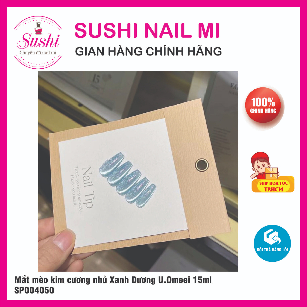 Sơn gel mắt mèo kim cương nhủ U.omeei 15ml, lấp lánh dành cho móng - Sushi nail mi