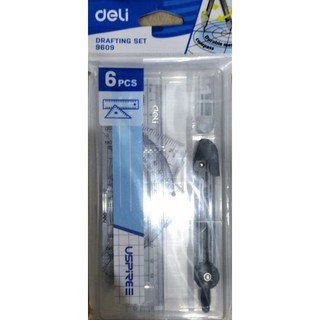 Bộ Compa thước kẻ deli 9609