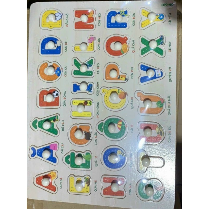Bảng núm gỗ cho bé hàng loại 1