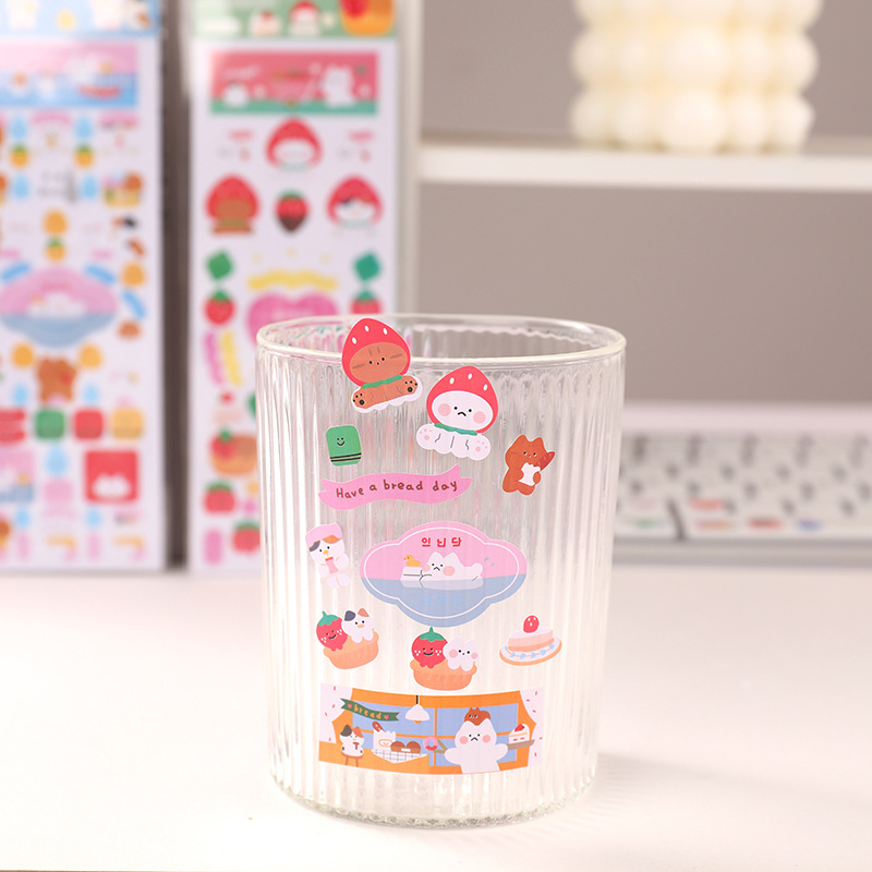 Zanmo tấm hình dán sticker gấu thỏ dễ thương phong cách hàn quốc