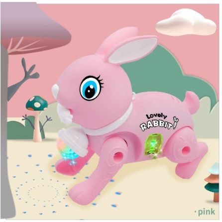 Đồ chơi thỏ pin thỏ nhảy vui nhộn có nhạc và đèn đáng yêu cho bé