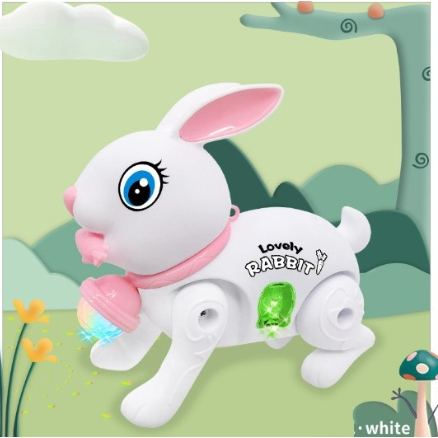 Đồ chơi thỏ pin thỏ nhảy vui nhộn có nhạc và đèn đáng yêu cho bé