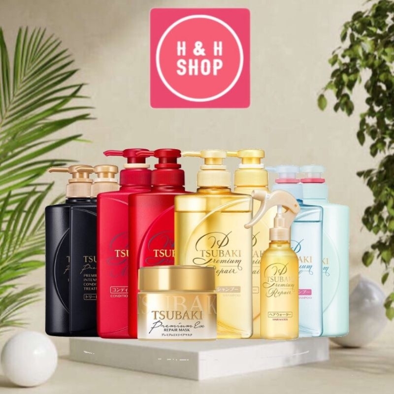 Bộ gội xả, mặt nạ tóc, xịt dưỡng tóc phục hồi hư tổn Tsubaki