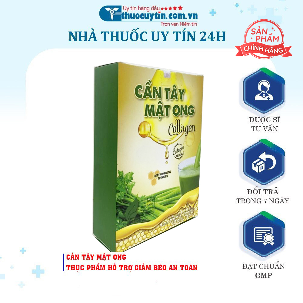 Cần Tây Mật Ong Collagen Hộp 15 gói - CHÍNH HÃNG