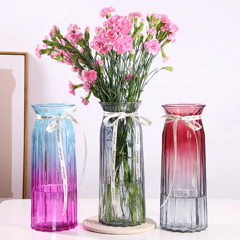 Lọ hoa decor , bình hoa thủy tinh Plus Múi Khế Cổ Thắt Nơ, lọ hoa để bàn trang trí đẹp