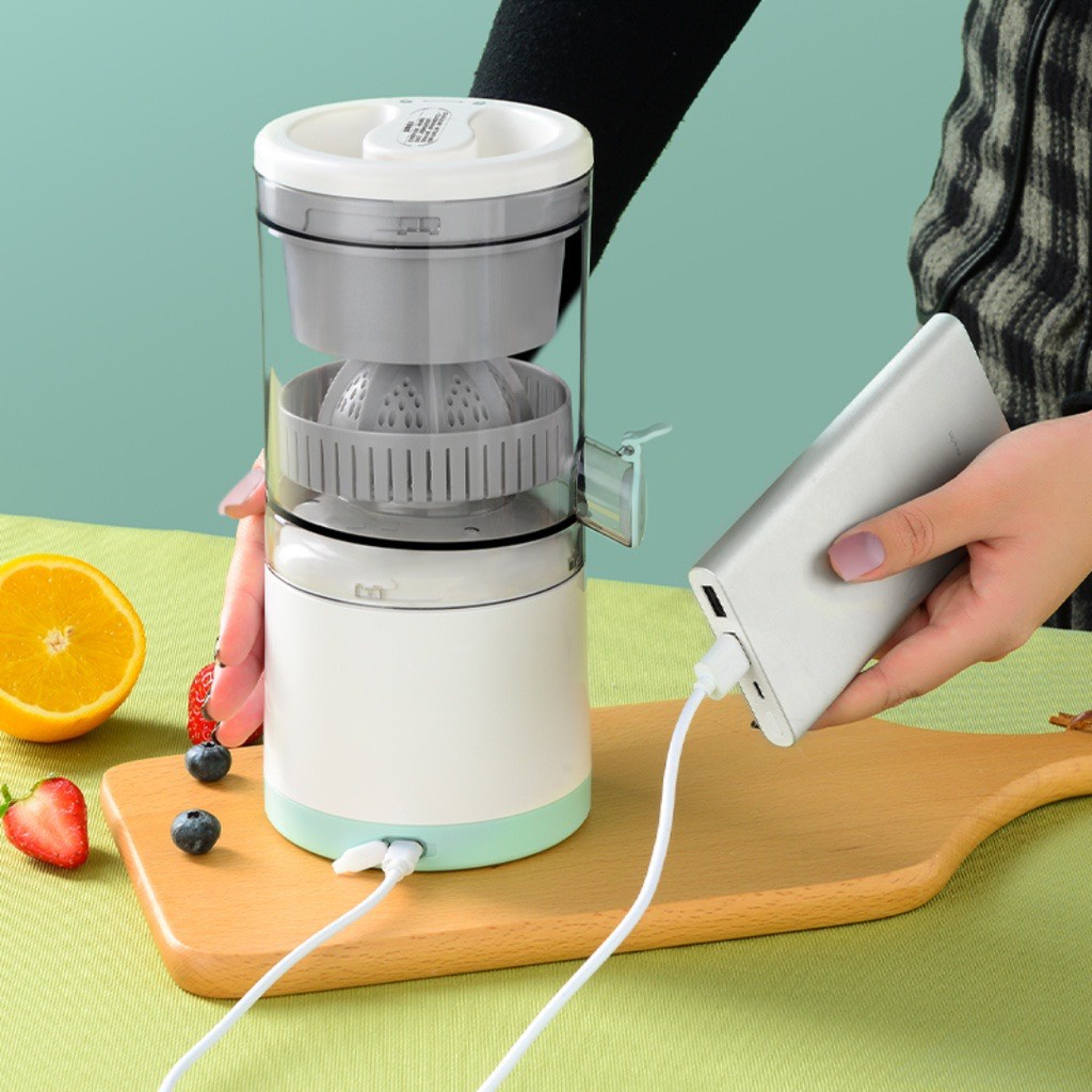 Máy Ép Cam Tự Động - Máy Vắt Cam Tự Động Không Dây, Máy Ép Chậm Trái Cây, Vắt Chanh Đa Năng Sạc USB