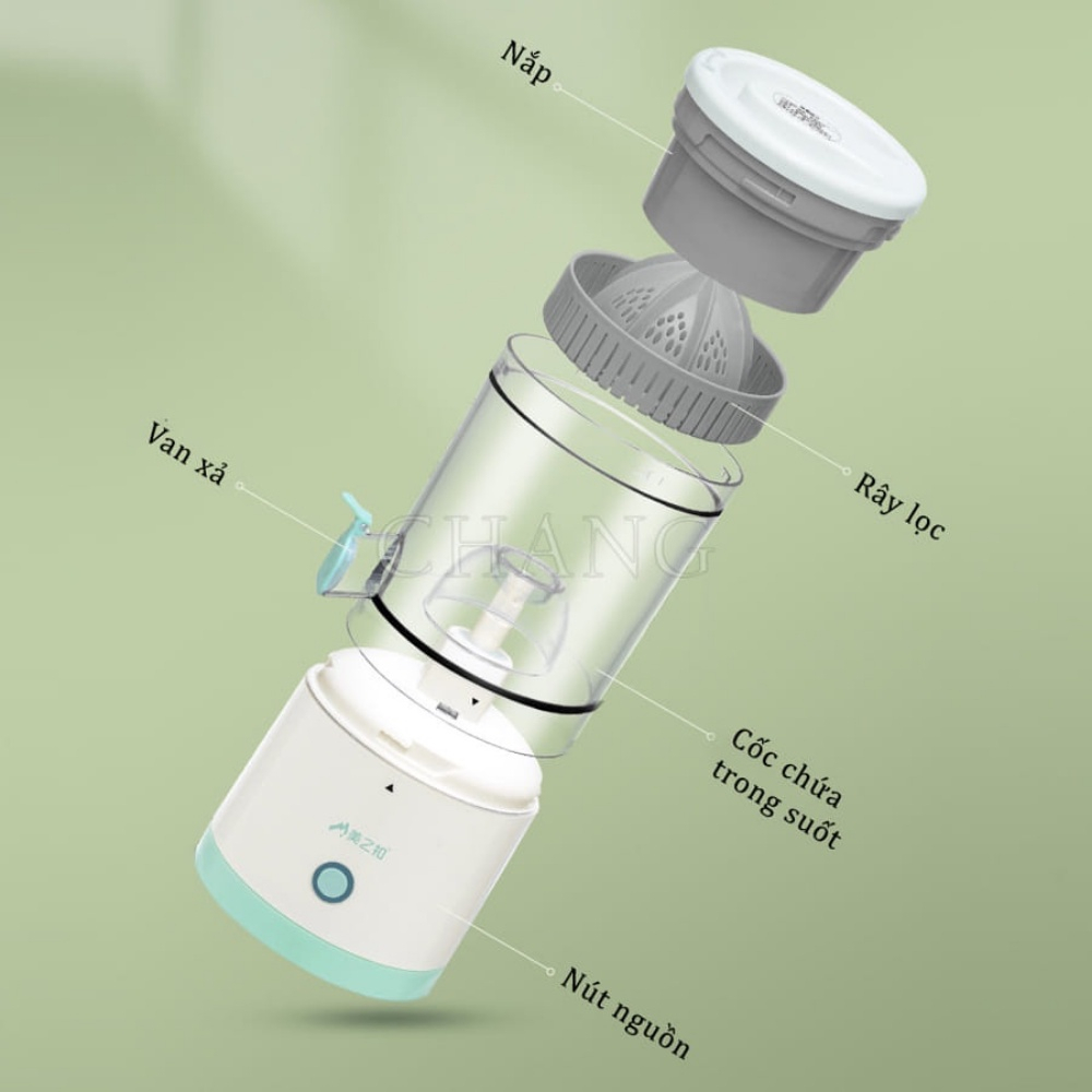 Máy Ép Cam Tự Động - Máy Vắt Cam Tự Động Không Dây, Máy Ép Chậm Trái Cây, Vắt Chanh Đa Năng Sạc USB