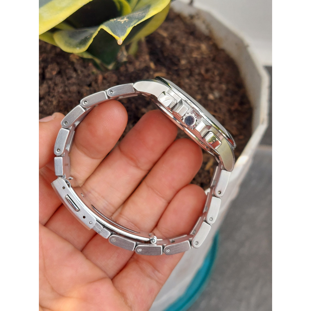 Đồng hồ nam Again 6 kim mặt trắng chạy pin hàng Si