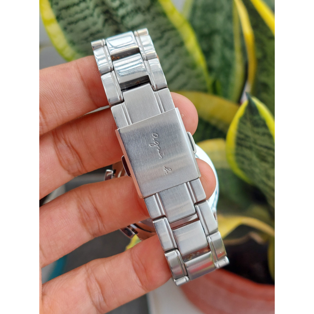 Đồng hồ nam Again 6 kim mặt trắng chạy pin hàng Si