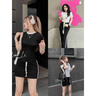 SÉT ÁO THUN KÈM CHÂN VÁY VIỀN TRẮNG XINH XẮN VỚI TONE MÀU ĐƠN GIẢN SIÊU HOT