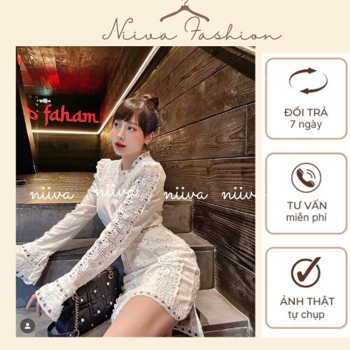 Set Bộ Váy Dài, Bộ Áo Croptop Tay Loe Mix Chân Váy Chữ A Dáng Dài Chất Ren Trắng Hàng Thiết Kế Siêu Xinh.