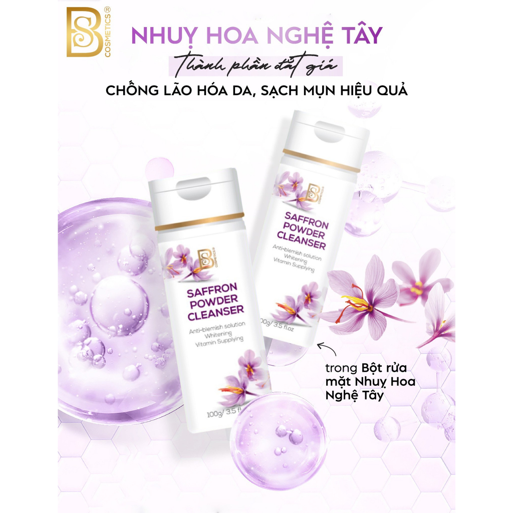 BỘT RỬA MẶT NHỤY HOA NGHỆ TÂY (SAFFRON POWDER CLEANSER)