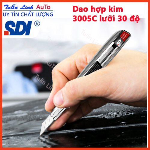 Dao trổ, rọc giấy SDI 30 độ 3005C khóa an toàn lưỡi không rung phim cách nhiệt,decal