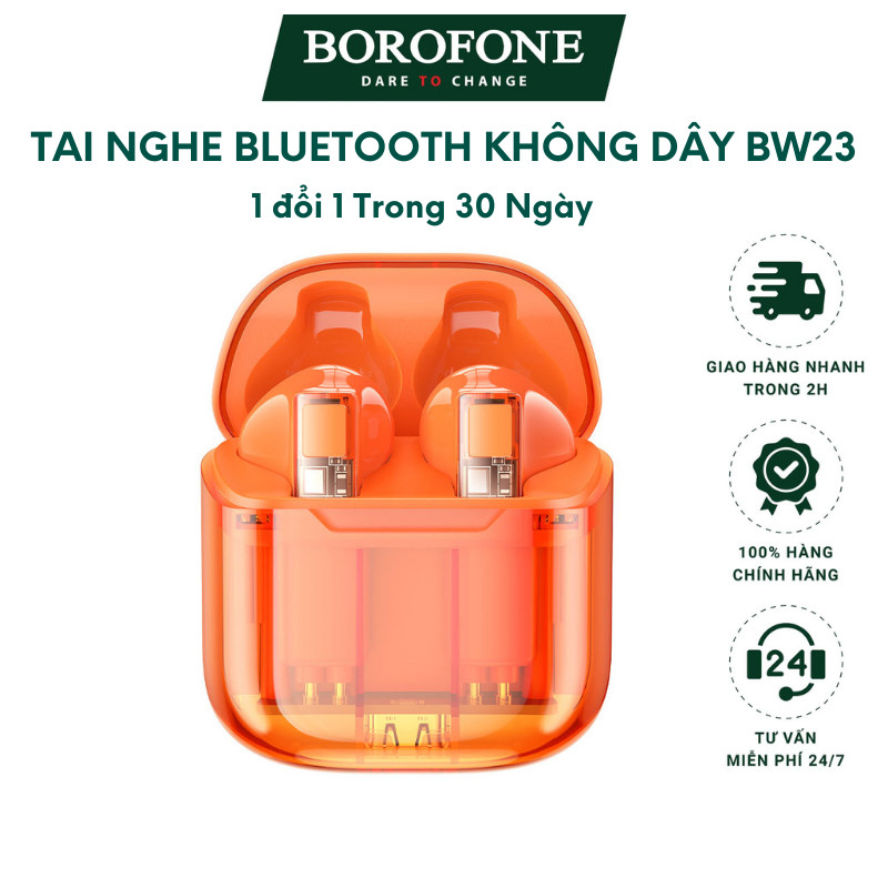 Tai nghe bluetooth BOROFONE BW23 TWS,kết nối không dây với điện thoại tích hợp mic đàm thoại kiểu dáng nhét tai thể thao