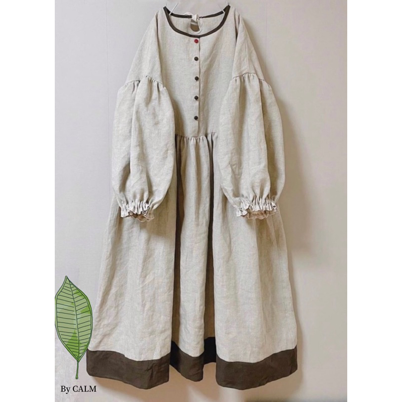 Váy đầm Umiko phong cách Vintage Nhật Bản linen premium by Calm