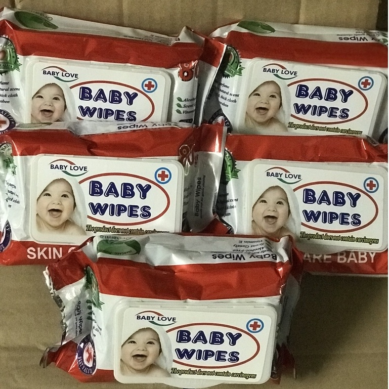 Khăn giấy ướt Baby Wipes không mùi không cồn gói 80g date mới nhất