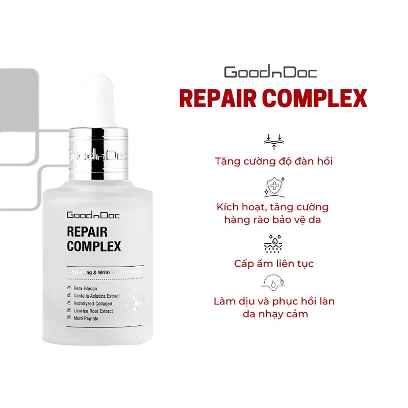 Serum phục hồi da đỉnh cao GoodnDoc Repair Complex