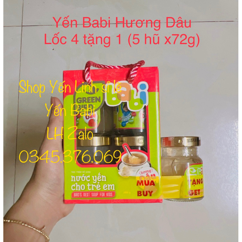 Yến cho trẻ em Babi Green Bird hương Vani