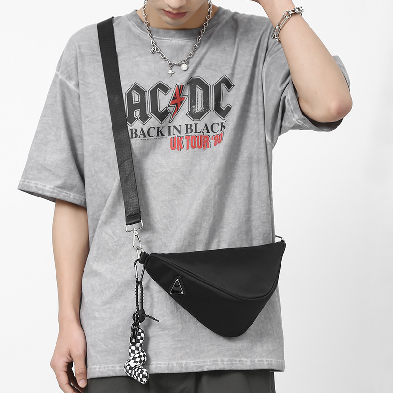 Túi hộp đeo chéo mini unisex nam nữ hình quả ấu màu vàng xanh siêu độc lạ cá tính, chất vải dù chống nước