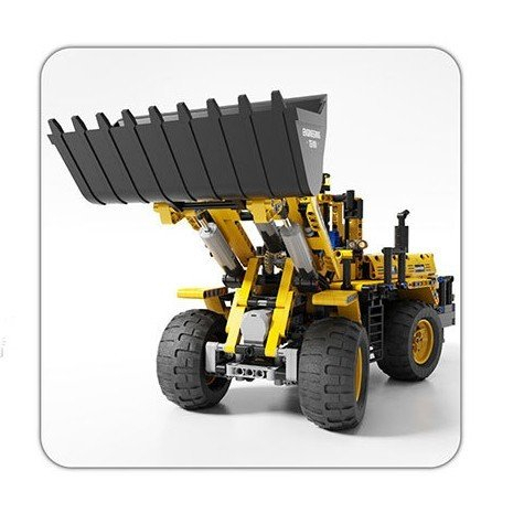 Máy xúc bánh lốp điều khiển từ xa với một cái xẻng lớn có thể di chuyển được- Mô hình lắp ráp lego technic Gree Auto