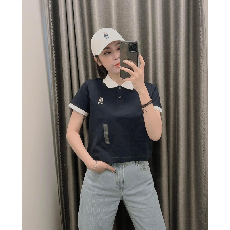 Áo polo Spao dáng crop Có Sẵn Hàng Chính Hãng 100%, Nói KHÔNG Với Fake