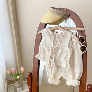 Set áo thêu quần bom cho bé gái S0089