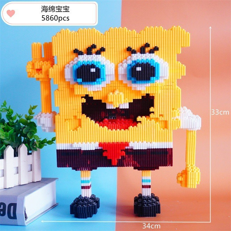 Xếp hình bearbrick bọt biên sao biển cỡ lớn size to 30cm - 33cm đồ chơi xếp hình nano 3d cho bé chuẩ