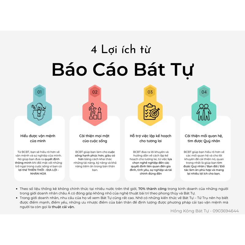 Báo cáo Bát tự Trọn Đời | Xem Bát Tự kiểu Hồng Kông | Bát tự Tứ Trụ Ngũ Hành | Năng lượng Ngũ hành | Nền tảng phong thuỷ
