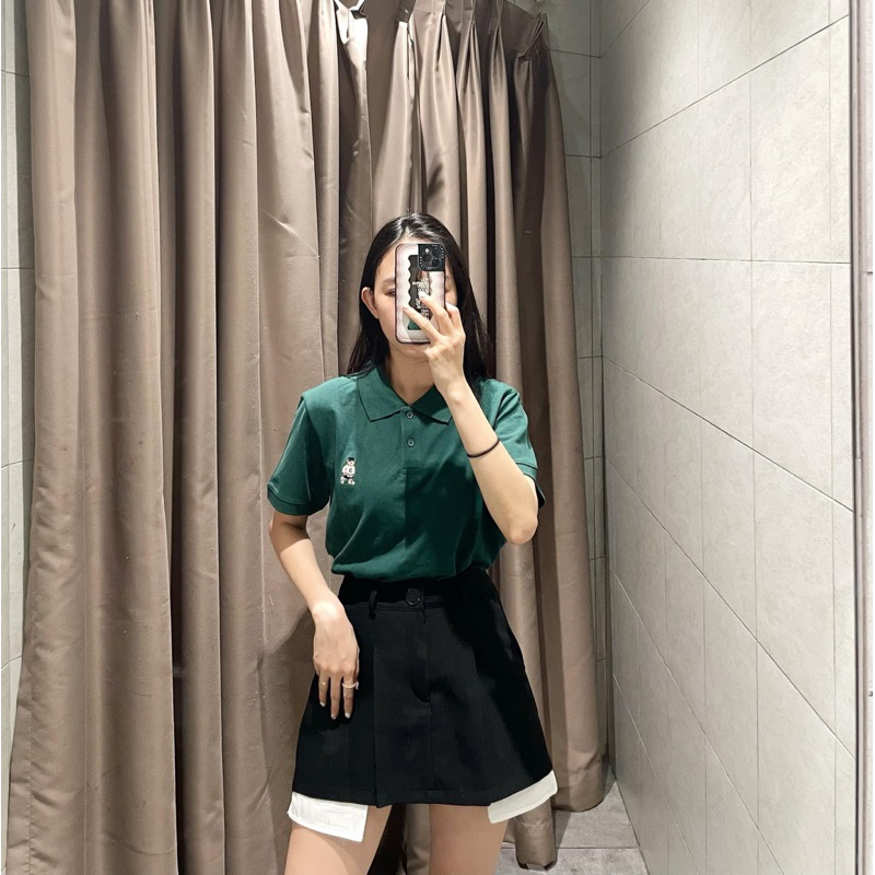 Áo polo Spao dáng crop Có Sẵn Hàng Chính Hãng 100%, Nói KHÔNG Với Fake