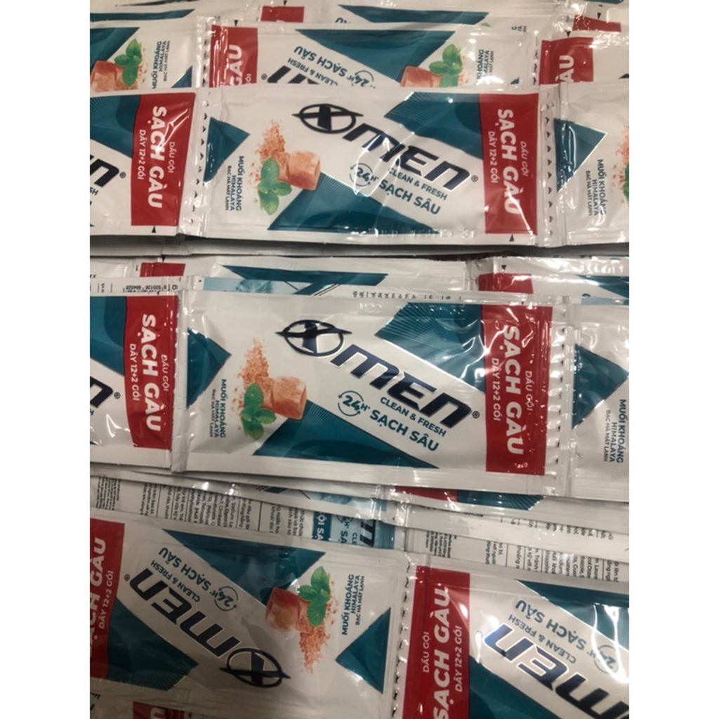 Dây 14 gói dầu gội sạch gàu X-men Clearn & Fresh 5g/ gói -Hàng khuyến mại