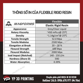 [Nhựa in 3D Resin DẺO] - Magforms Flexible Rigid Resin - Chai 500ml