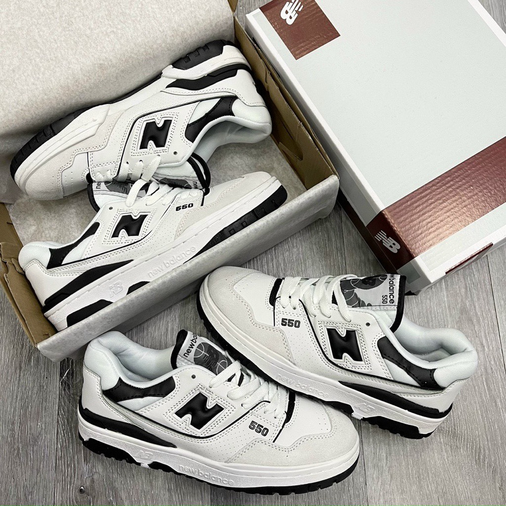 Giày Thể Thao NB 550, New Balance 550 ',White Black' ,Giày NB 550 Basic Đen Trắng Hàng Cao Cấp Full Box Bill | BigBuy360 - bigbuy360.vn