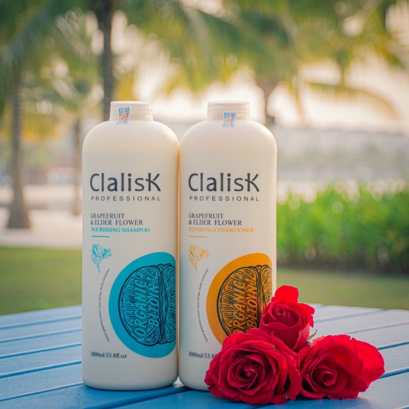 Cặp Dầu Gội Xả Bưởi Clalisk Professional 1000ML | Giảm Rụng Tóc, Phục Hồi Tóc Hư Tổn, Khô Xơ , Hàng Chính Hãng Mei