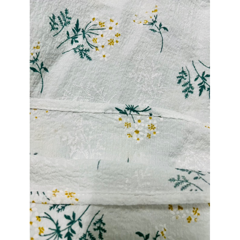 Áo babydoll hoa nhí, nơ sau tay bồng