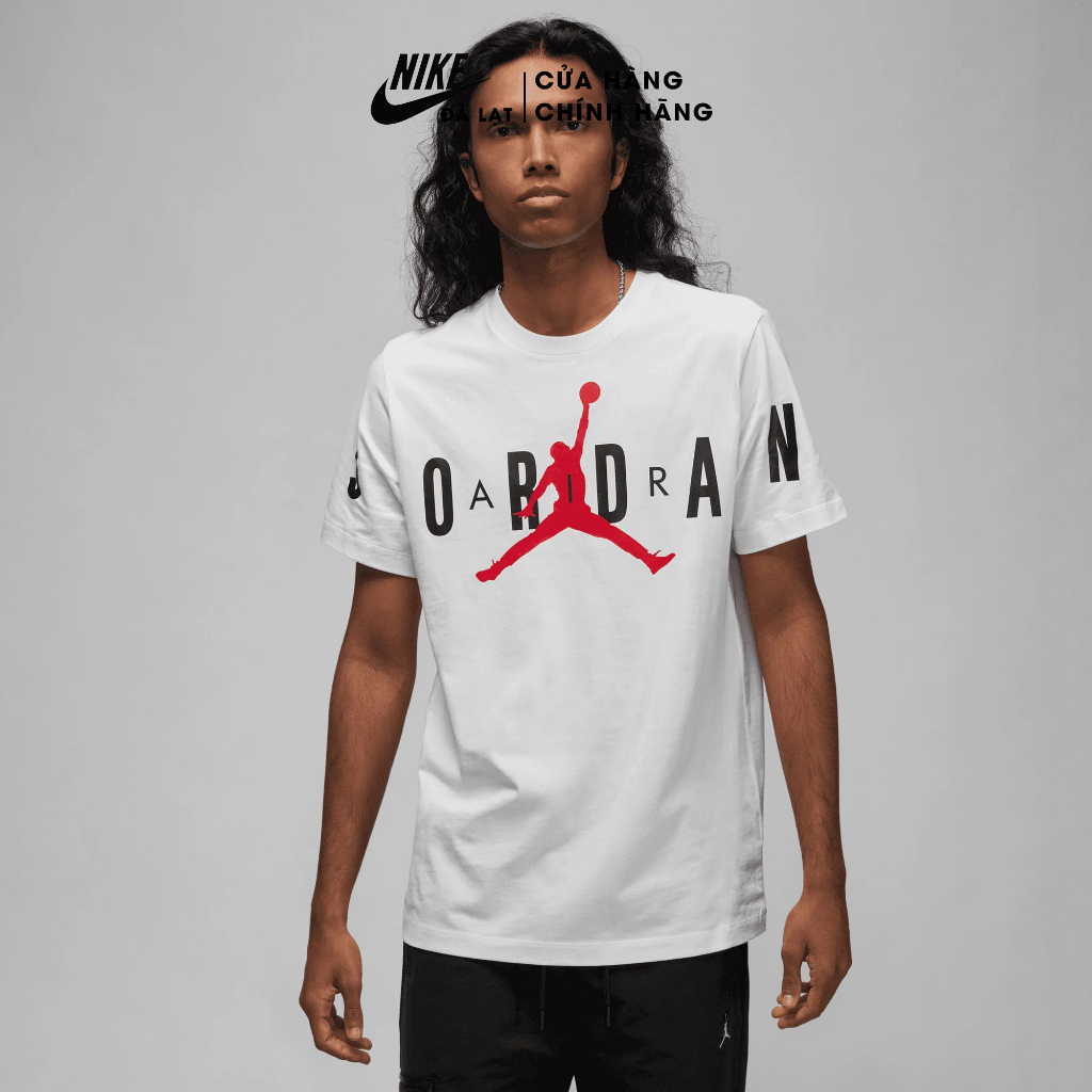 Áo phông thời trang Air Jordan Tee DV1445-100 White Áo thun tay ngắn cotton thoáng mát