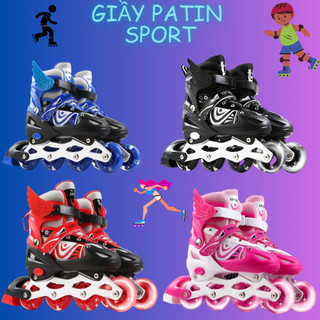 Giày trượt patin Sport cao cấp giá rẻ kute dành cho trẻ em người lớn có thể điều chỉnh to nhỏ cho mọi cỡ chân