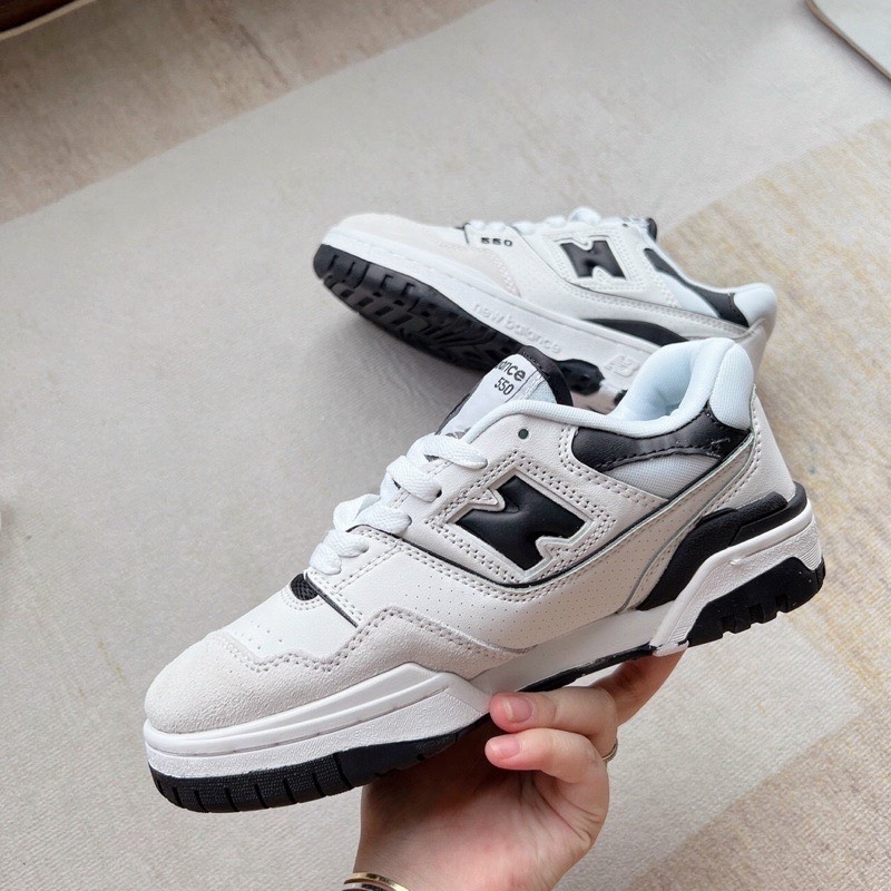 Giày Thể Thao NB 550, New Balance 550 ',White Black' ,Giày NB 550 Basic Đen Trắng Hàng Cao Cấp Full Box Bill | BigBuy360 - bigbuy360.vn