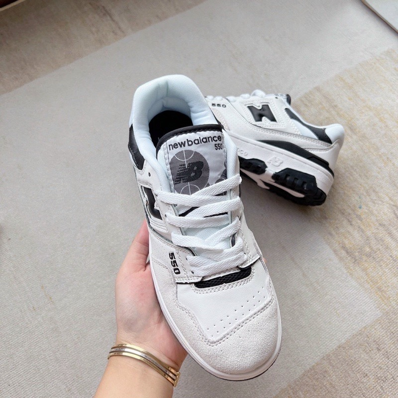 Giày Thể Thao NB 550, New Balance 550 ',White Black' ,Giày NB 550 Basic Đen Trắng Hàng Cao Cấp Full Box Bill | BigBuy360 - bigbuy360.vn