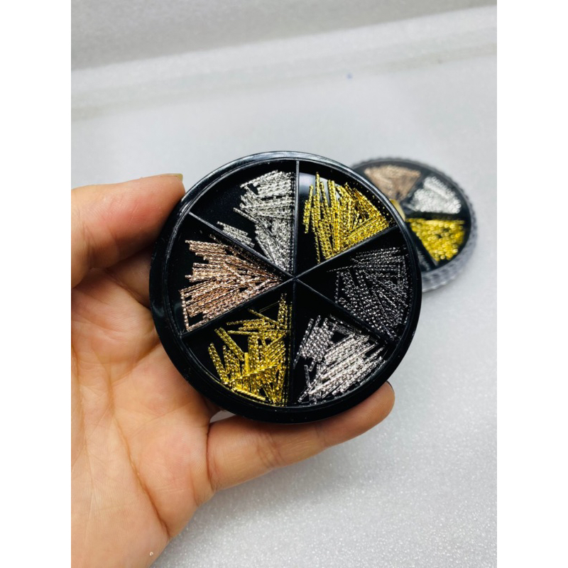 Sét que làm nail sét que thẳng 6 ô trang trí móng