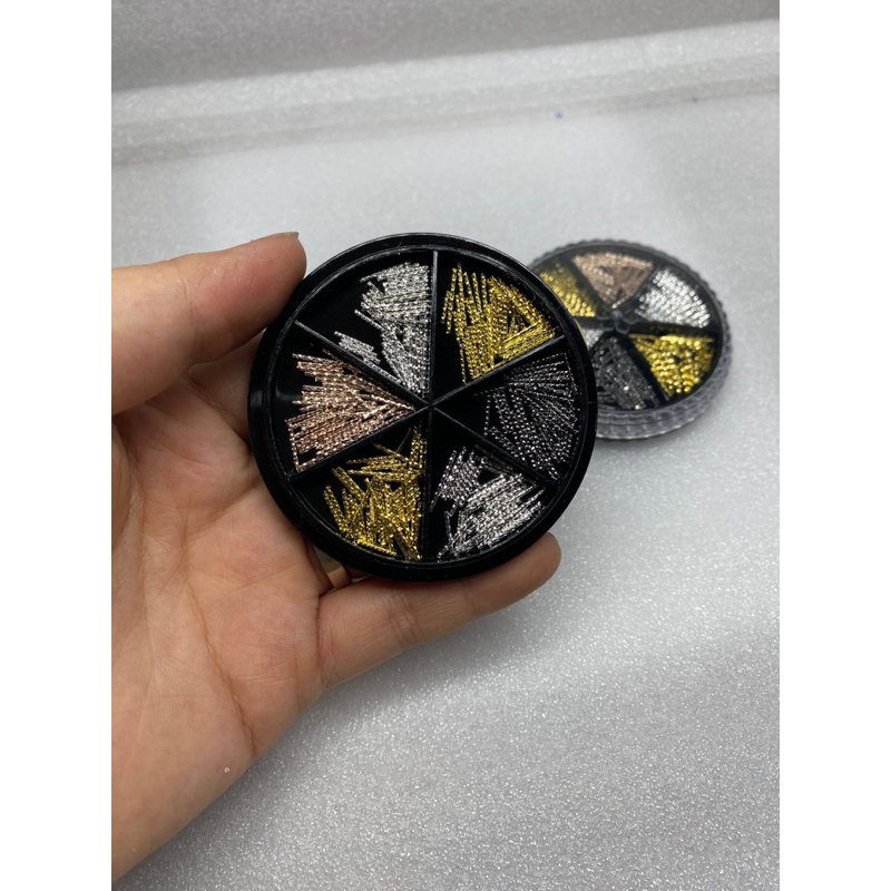 Sét que làm nail sét que thẳng 6 ô trang trí móng