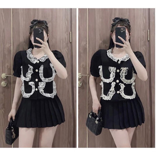 Áo Sơ Mi Bèo Phối Ren Siêu Xinh