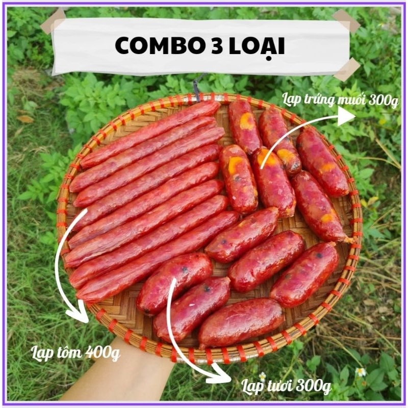 1KG - COMBO 3 GÓI ( LẠP XƯỞNG TÔM, TRỨNG MUỐI VÀ TRUYỀN THỐNG)