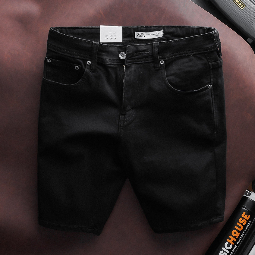 Quần short jeans, Quần short sọc nam chất vải jeans mềm mịn hàng xuất xịn chuẩn form, trẻ trung trắng, đen - Basichouse