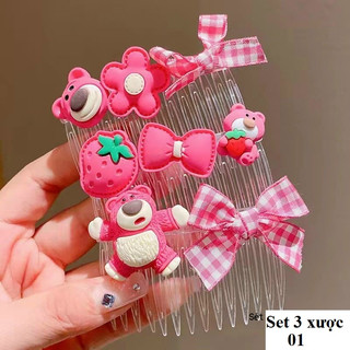 Sét 3 sược tóc mái gấu dâu Losto