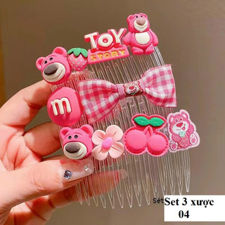 Sét 3 sược tóc mái gấu dâu Losto