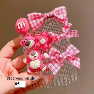 Sét 3 sược tóc mái gấu dâu Losto