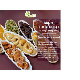 Bánh thuyền hạt dinh dưỡng Cleanfood 500g đường ăn kiêng ít ngọt giảm cân tiểu đường eatclean/keto