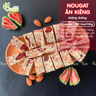 Kẹo Nougat ăn kiêng ít ngọt giảm cân tiểu đường - Kẹo hạnh phúc ăn kiêng CleanFood 500g